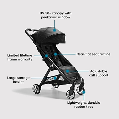 Baby Jogger&reg; City Tour&trade; 2 Ultra-Compact Travel Stroller in Everett Green. View a larger version of this product image.