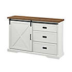 Alternate image 6 for Forest Gate Wheatland 3-Drawer Sliding Door Farmhouse Storage Accent Cabinet in White