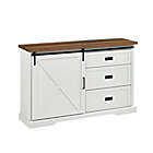 Alternate image 0 for Forest Gate Wheatland 3-Drawer Sliding Door Farmhouse Storage Accent Cabinet in White