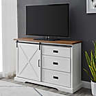 Alternate image 7 for Forest Gate Wheatland 3-Drawer Sliding Door Farmhouse Storage Accent Cabinet in White
