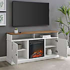 Alternate image 9 for Forest Gate Wheatland Farmhouse 2-Door Fireplace TV Stand in White