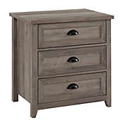 Forest Gate&trade; 26-Inch 3-Drawer Farmhouse Nightstand in Grey Wash