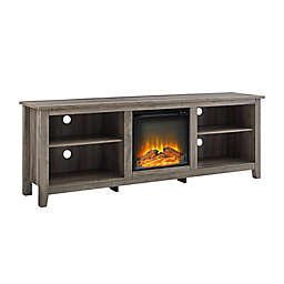 Forest Gate™ Hunter 70-Inch Electric Fireplace TV Stand in Grey Wash/Beige
