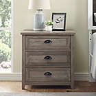 Alternate image 1 for Forest Gate&trade; 26-Inch 3-Drawer Farmhouse Nightstand in Grey Wash