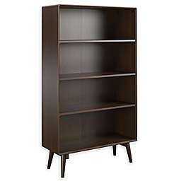 Novogratz Brittany 4-Shelf Bookcase in Walnut