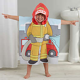 Firefighter Kids Poncho Bath Towel