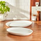 Alternate image 2 for Bee &amp; Willow&trade; Bristol 2-Piece Oval Platter Set in Coconut Milk