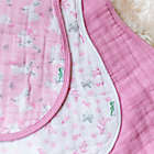 Alternate image 6 for green sprouts&reg; 3-pack Organic Cotton Muslin Burp Cloths in Pink Bunny