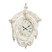 Ridge Road D&eacute;cor Vintage Fiberglass Wall Clock in Light Brown
