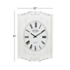 Alternate image 5 for Ridge Road Décor 22-Inch x 31-Inch Farmhouse Wood Wall Clock in White