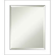 Wedge Framed Wall Mirror in White