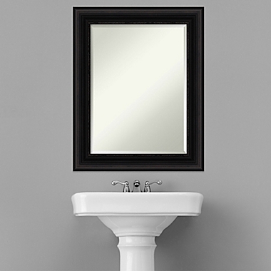 Amanti Art 24-Inch x 30-Inch Framed Wall Mirror in Black. View a larger version of this product image.