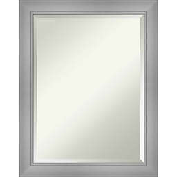 Amanti Art 22-Inch x 28-Inch Polished Nickel Framed Wall Mirror in Silver