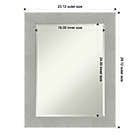 Alternate image 5 for Amanti Art Glam 23-Inch x 29-Inch Linen Framed Wall Mirror in Grey
