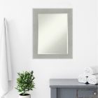 Alternate image 1 for Amanti Art Glam 23-Inch x 29-Inch Linen Framed Wall Mirror in Grey