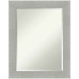 Amanti Art Glam 23-Inch x 29-Inch Linen Framed Wall Mirror in Grey