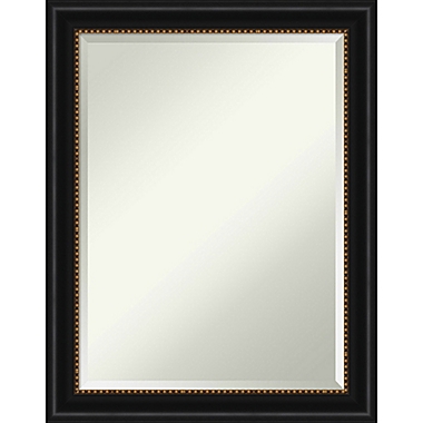 Amanti Art 22-Inch x 28-Inch Manhattan Framed Wall Mirror in Black. View a larger version of this product image.