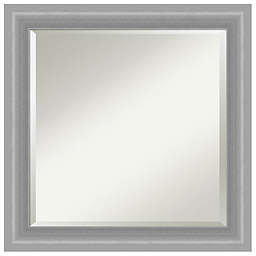 Amanti Art 25-Inch x 25-Inch Polished Nickel Framed Wall Mirror in Silver