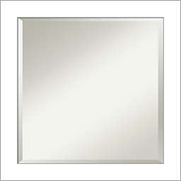 Amanti Art 24-Inch Square Wedge Framed Wall Mirror in White