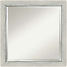 Amanti Art 24-Inch Square Flair Patina Framed Wall Mirror in Silver