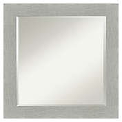 Amanti Art Glam 25-Inch x 25-Inch Linen Framed Wall Mirror in Grey