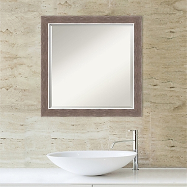 Amanti Art 23-Inch x 23-Inch Noble Mocha Framed Wall Mirror in Brown. View a larger version of this product image.
