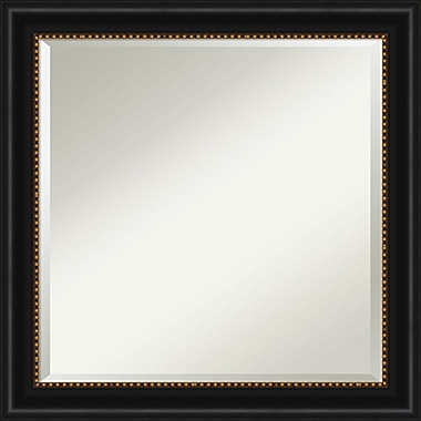Amanti Art 24-Inch x 24-Inch Manhattan Framed Wall Mirror in Black. View a larger version of this product image.
