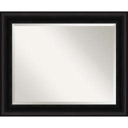 Amanti Art 34-Inch x 28-Inch Parlor Framed Wall Mirror in Black
