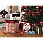 Alternate image 1 for Winter Wonderland 36-Count Ornament Storage Box with Tray in Red/Green