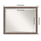 Alternate image 5 for Amanti Art 31-Inch x 25-Inch Noble Mocha Framed Wall Mirror in Brown