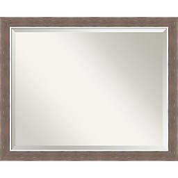 Amanti Art 31-Inch x 25-Inch Noble Mocha Framed Wall Mirror in Brown