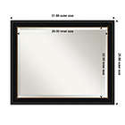 Alternate image 5 for Amanti Art 32-Inch x 26-Inch Manhattan Framed Wall Mirror in Black