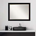 Alternate image 1 for Amanti Art 32-Inch x 26-Inch Manhattan Framed Wall Mirror in Black