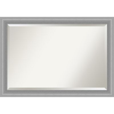 Brushed Nickel Framed Wall Mirror In, How To Choose A Wall Mirror Size