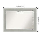 Alternate image 5 for Amanti Art Glam 41-Inch x 29-Inch Linen Framed Wall Mirror in Grey