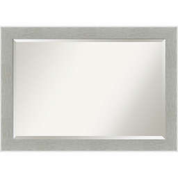 Amanti Art Glam 41-Inch x 29-Inch Linen Framed Wall Mirror in Grey