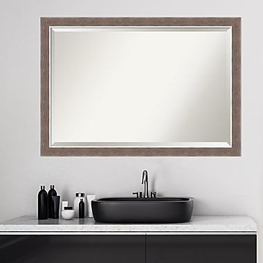 Amanti Art 39-Inch x 27-Inch Noble Mocha Framed Wall Mirror in Brown. View a larger version of this product image.