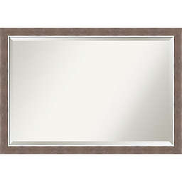 Amanti Art 39-Inch x 27-Inch Noble Mocha Framed Wall Mirror in Brown
