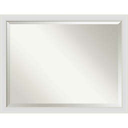 Amanti Art 44-Inch x 34-Inch Flair Soft Framed Wall Mirror in White