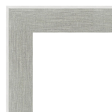 Amanti Art Glam 45-Inch x 35-Inch Linen Framed Wall Mirror in Grey. View a larger version of this product image.