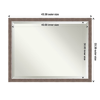 Amanti Art 43-Inch x 33-Inch Noble Mocha Framed Wall Mirror in Brown. View a larger version of this product image.