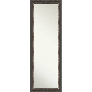 Bark Rustic Char Framed On the Door Mirror in Brown. View a larger version of this product image.