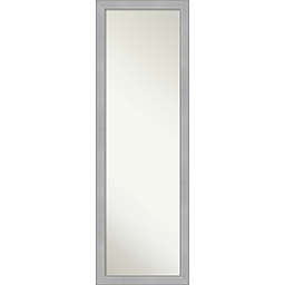 Vista Brushed Nickel Framed On Door 17-Inch x 51-Inch Mirror in Silver