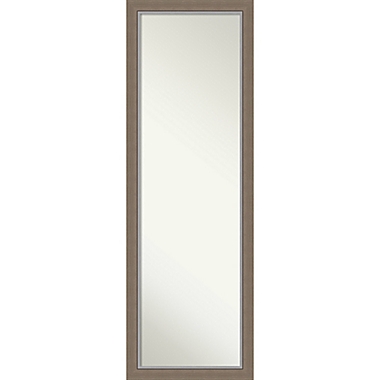 Eva 17-Inch x 51-Inch Framed On the Door Mirror in Brown. View a larger version of this product image.
