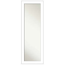 Wedge 18-Inch x 52-Inch Framed On the Door Mirror in White