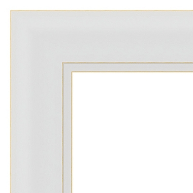 Flair Soft 18-Inch x 52-Inch Framed On the Door Mirror in White. View a larger version of this product image.