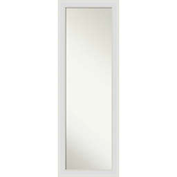Flair Soft 18-Inch x 52-Inch Framed On the Door Mirror in White