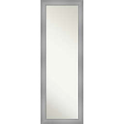 Amanti Art Flair 18" x 52" Framed On Door Mirror in Polished Nickel