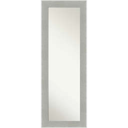 Glam Linen 19-Inch x 53-Inch Framed On the Door Mirror in Grey