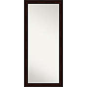 Coffee Bean Framed Full Length Floor Leaner Mirror in Brown